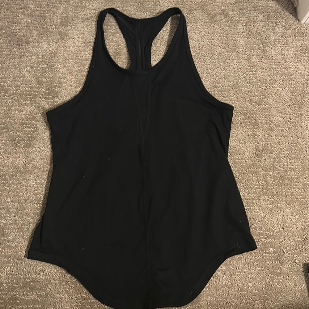 Black razor back tank top